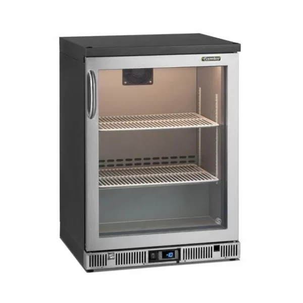 CONGÉLATEUR PTE VITRÉE INOX CHARN.GAUCHE